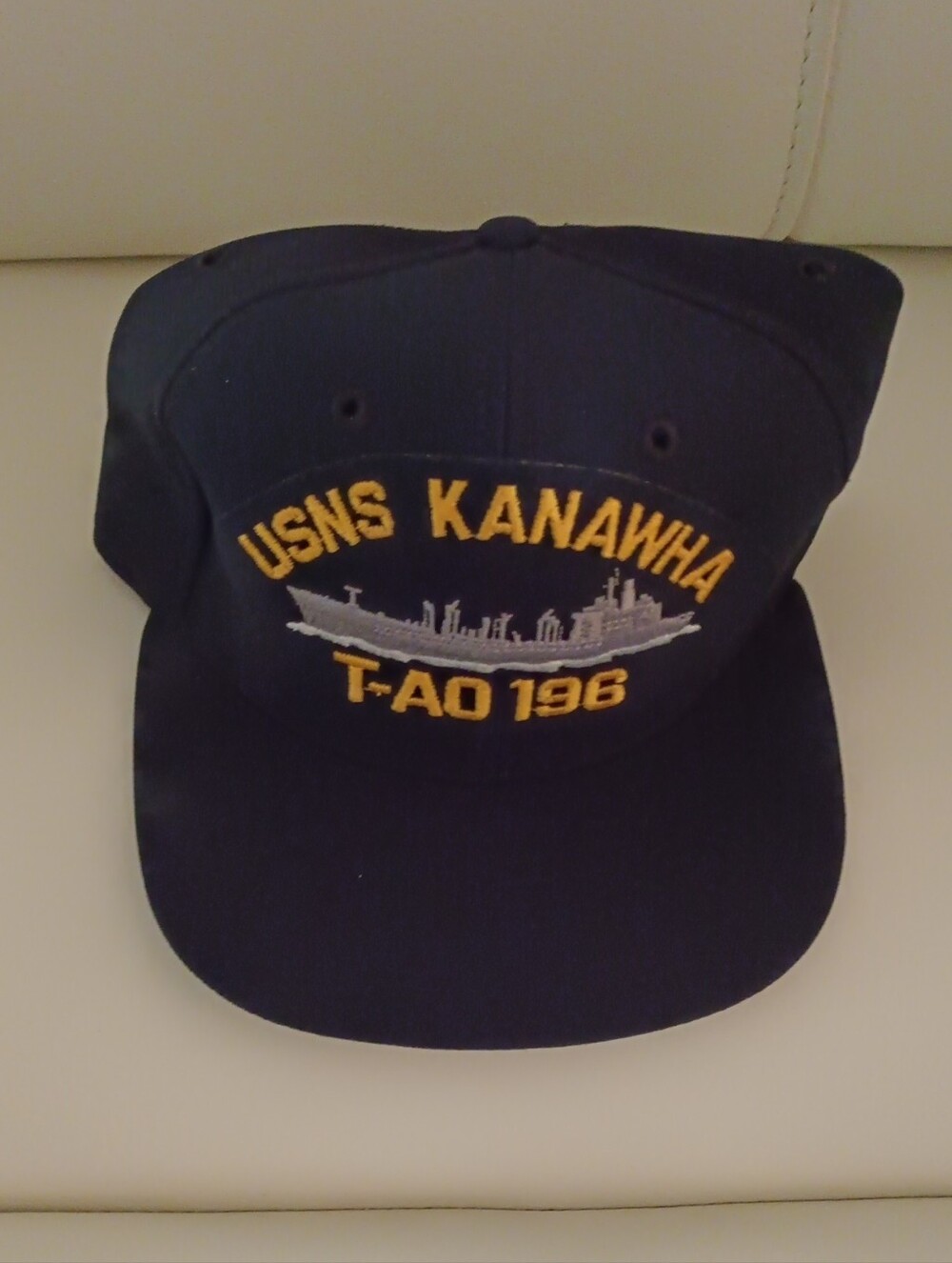 USNS Kanawha T-AO 196 Navy Blue Embroidered Cap